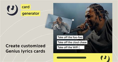 genius lyrics|genius lyrics card maker.